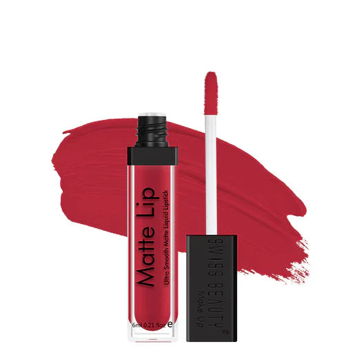 Swiss Beauty Matte Lip Liquid Lipstick Shade 01 Hot Red - Vibrant Classic Red Liquid Lipstick - Pink Flash BD