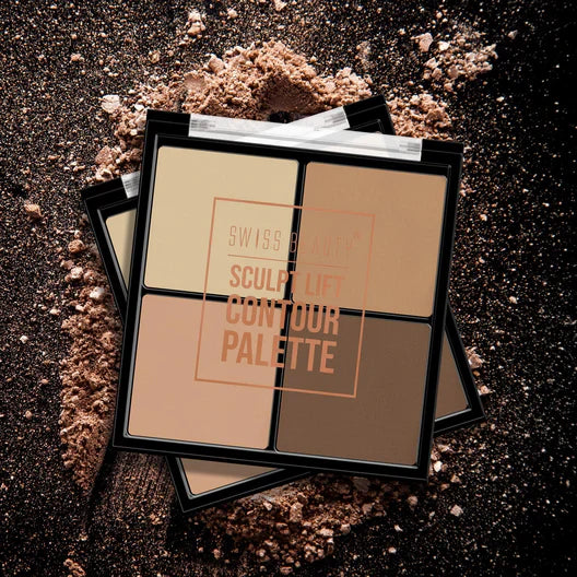 Swiss Beauty Sculpt & Lift Contour Palette 01 - 3-in-1 Face Sculpting Kit - Pink Flash BD