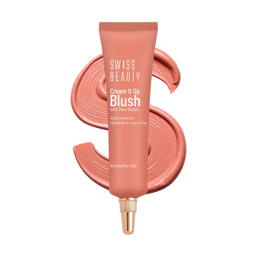 Swiss Beauty Cream It Up Blush with Shea Butter Shade 04 (Copper Cheeks).