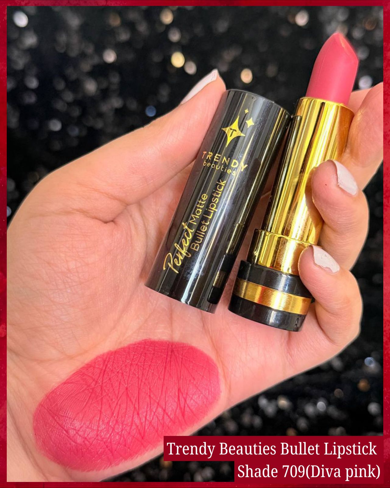 TRENDY Beauties Perfect Matte Bullet Lipstick – Shade 709 Diva Pink | Pink Flash BD