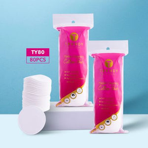 TRENDY Beauties Master Cleansing Cotton Pads 80 pieces - Soft and Lint-Free Makeup Remover Pads - Pink Flash BD