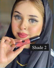 Trendy Beauties Liquid Matte Lipstick Shade 02 in pink, showing a smooth, pigmented lipstick with a matte finish.